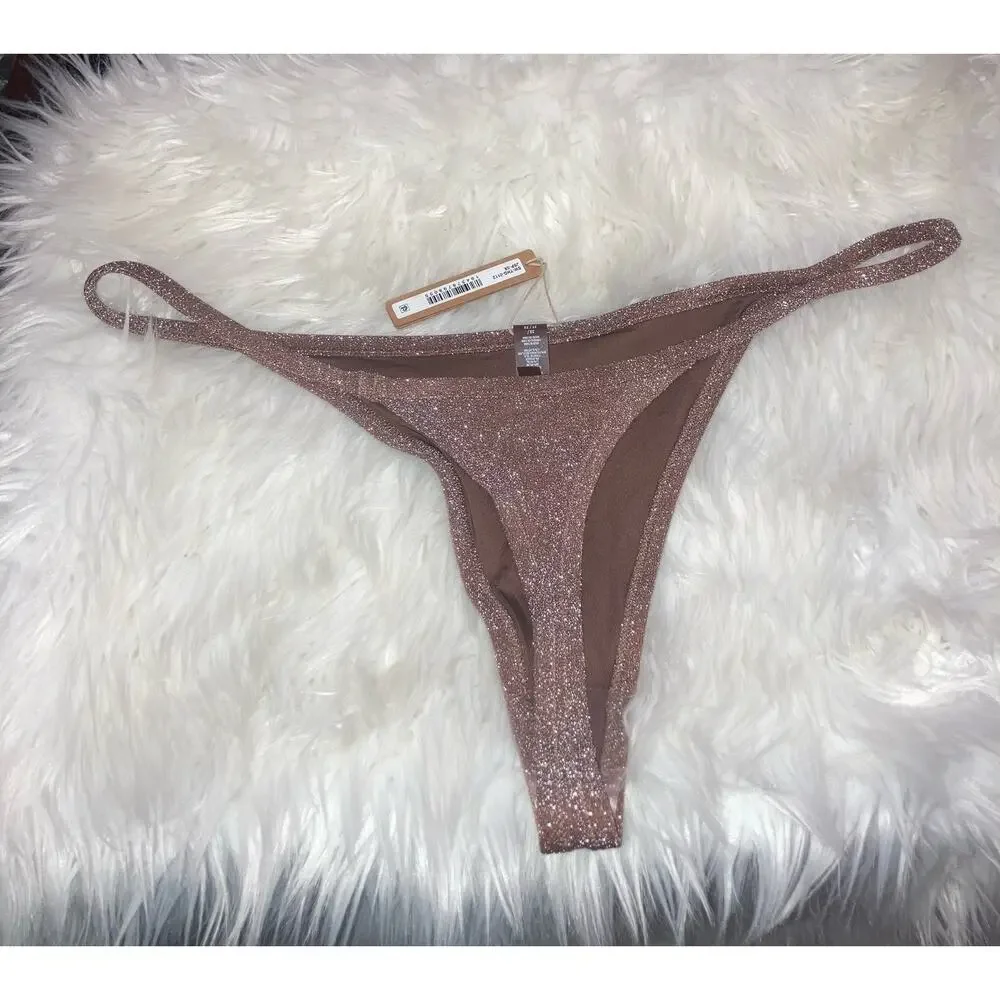 Skims size 3X bikini bottoms thong swim jasper glitter shimmer SW-THG-0112 NWT